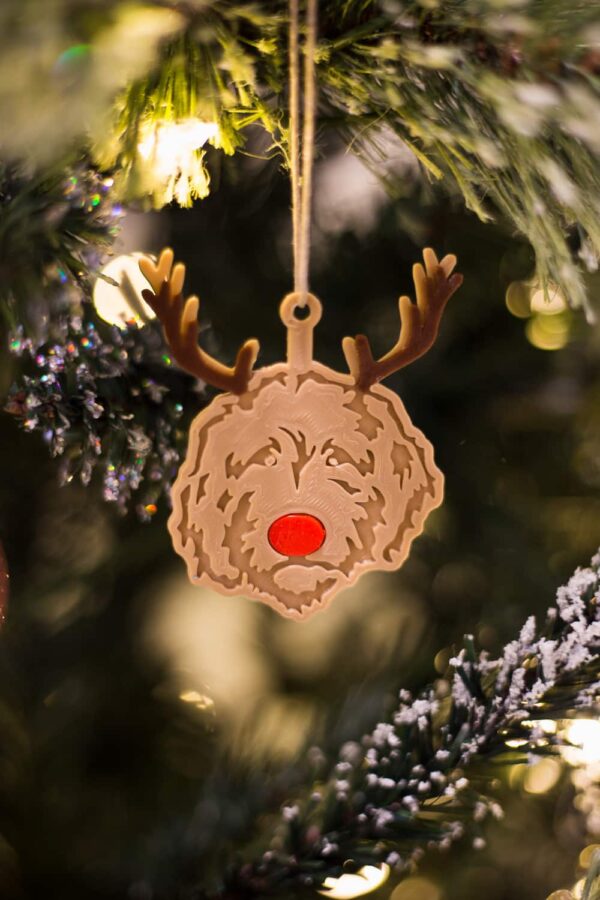 Labradoodle Christmas Ornament