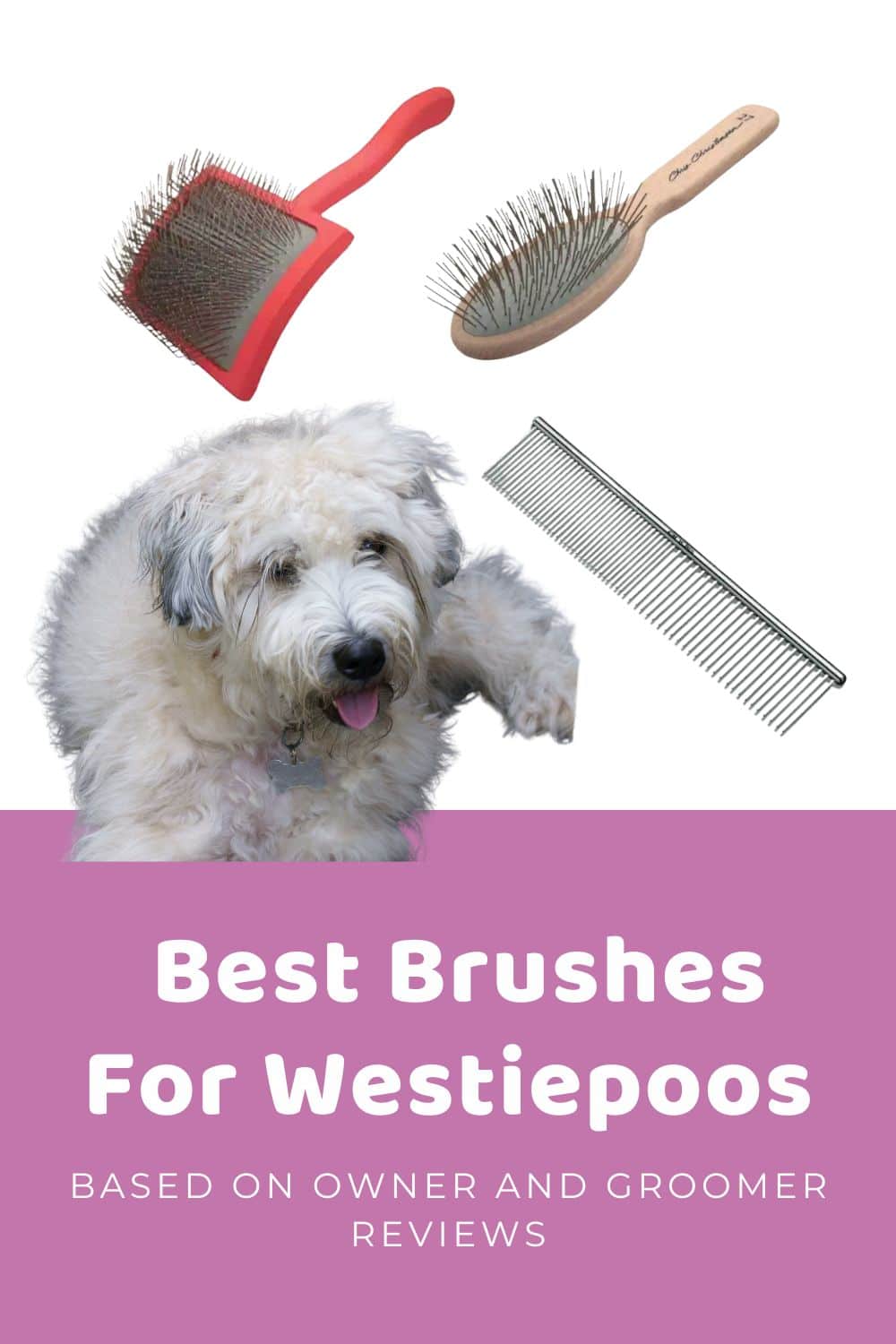 Poodle Pet Double-Sided Brush